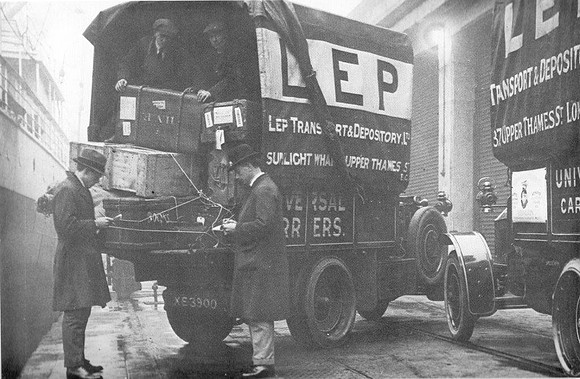 Passengers' baggage from Transatlantic Liner