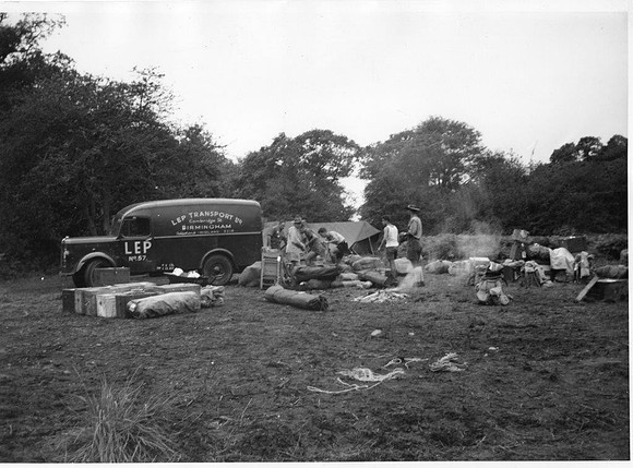Lep providing Scouts with a Bedford van
