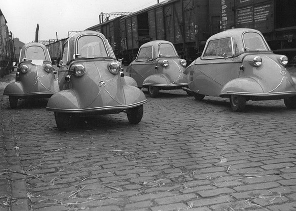 Squadron of Messerschmitts just landed