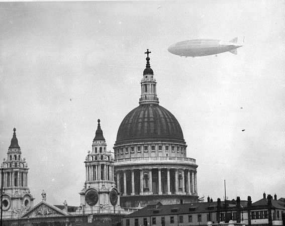 The R101 over St Paul's taken from Lep Sunlight Wharf
