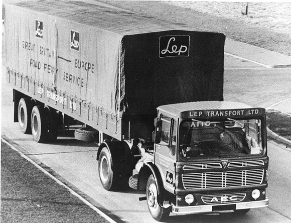 AEC tilt cab with tilt trailer