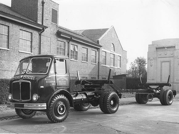 ACV negative 11575 - no registration - AEC Mercury & Tasker trailer - Fulford Estates