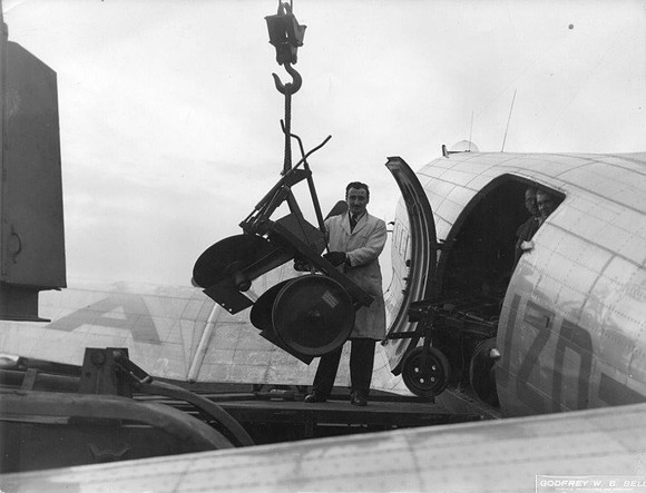 P180 Plough being loaded to DC3
