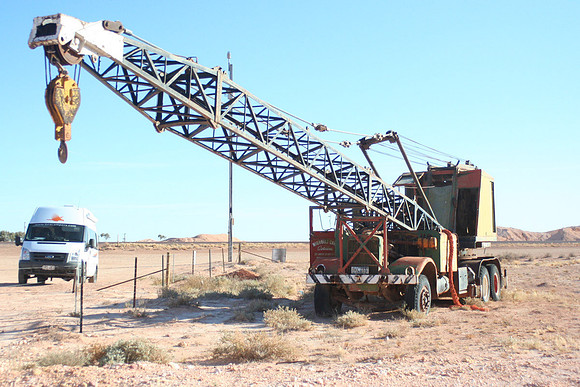 AEC Mammoth Major 6 Mk III crane truck, Coober Pedy